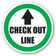 DuraStripe rond veiligheidsteken / CHECK OUT LINE
